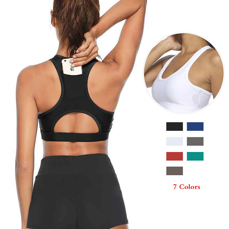 Underwire Bra Padded - Women Workout Tank Top Gym Stretch