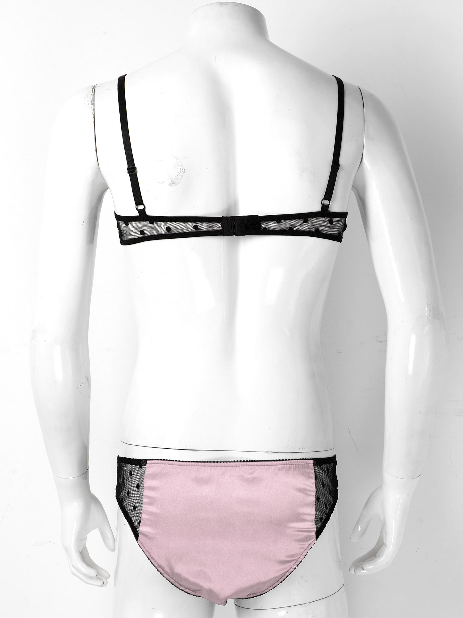 Men Satin Lingerie Suit Sissy  - Sheer Mesh Bra recensie en prijs
