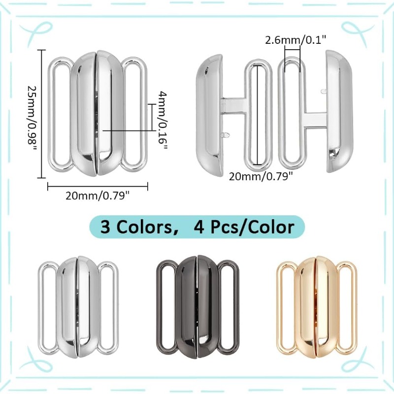 12 Sets 3 Colors Front Closing - Nursing Bra Clip recensie en prijs