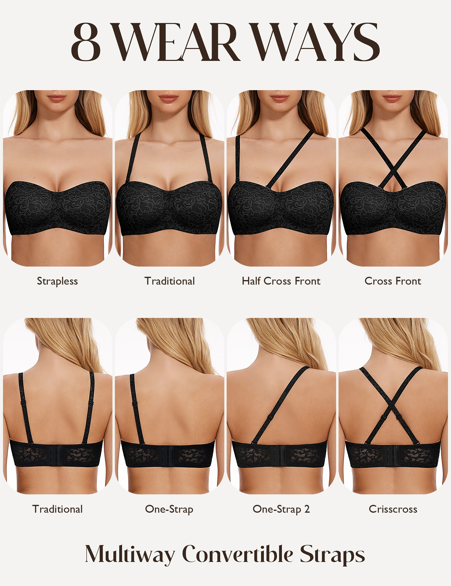 Wingslove Women's Strapless mu - Convertible Bra Multiway recensie en prijs