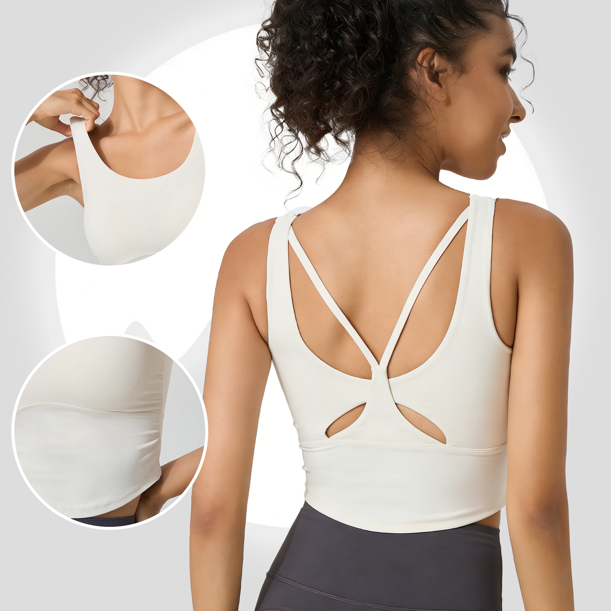 Women's Fixed Cup Yoga Sports  - Sports Bra Racerback recensie en prijs