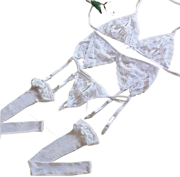 Lace Women Lingerie Set 4 Pcs  - Sheer Bra Lace recensie en prijs