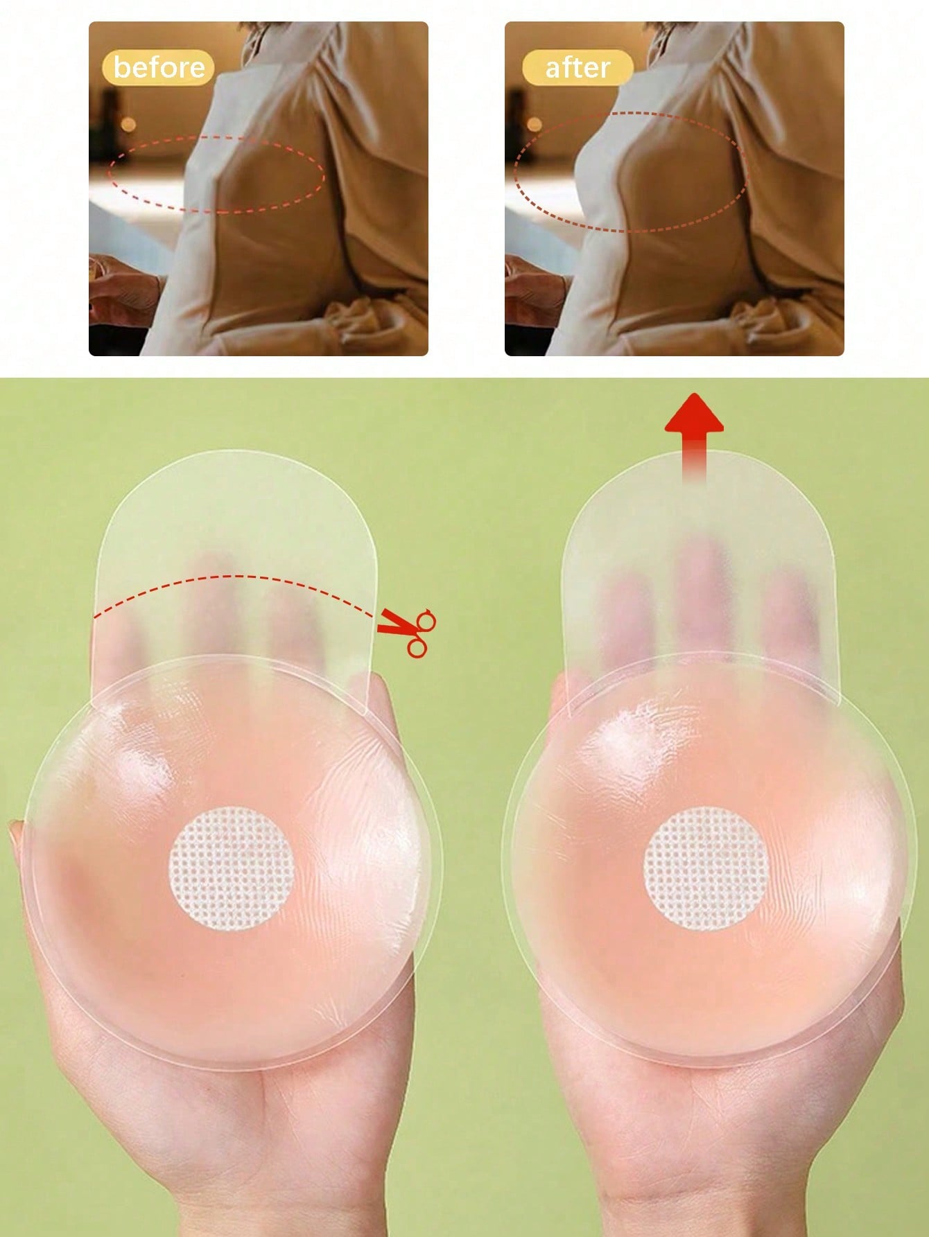 6.5cm Invisible Silicone Breas - Strapless Bra Adhesive recensie en prijs