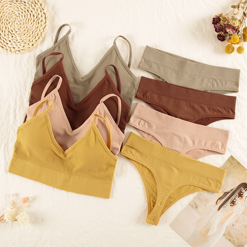 CHRLEISURE Women Underwear Set - T Shirt Bra Seamless recensie en prijs
